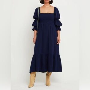 O.P.T. Brigitte Dress in Navy